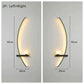 Modern LED Wall Lamp – Minimalist Art Design for Bedroom, Living Room, and Bathroom, Gold/Black